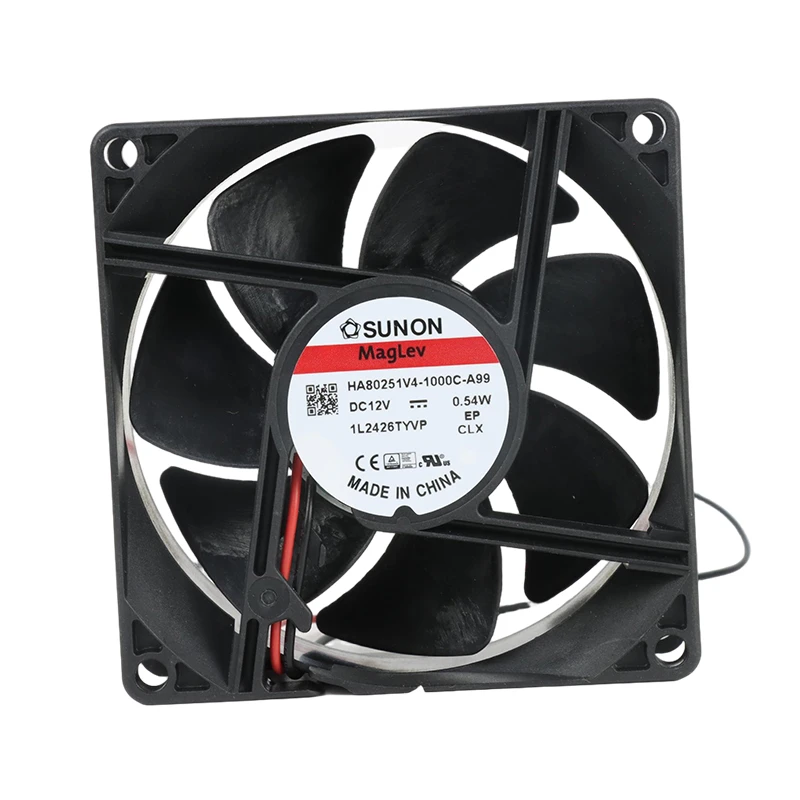 HA80251V4-1000U-A99 | SUNON 12V 0.54W 80x80x25mm 40.63m3/h DC Axial Fan for Industrial Cooling