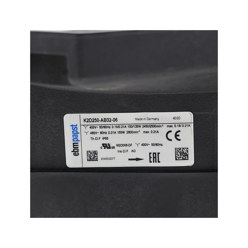 K2D250-AB32-06 | ebm-papst 400V 135W AC Centrifugal Fan for Spindle Motor Cooling