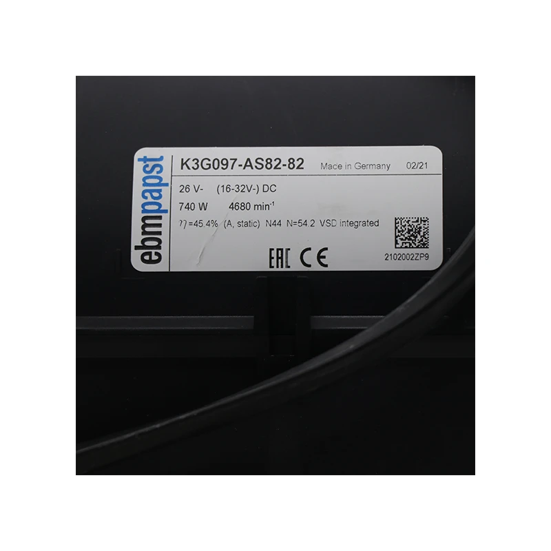 K3G097-AS82-82 | ebm-papst 26V 740W EC Centrifugal Fan for Air Handling