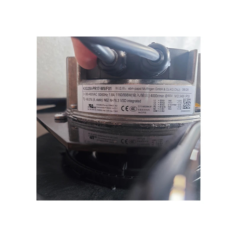 K3G250-PR17-W9/F01 | ebm-papst 3~380-480V 1160W EC Centrifugal Fan for Air Handling
