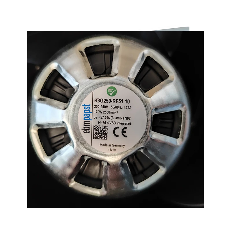 K3G250-RF51-10 | ebm-papst 1~ 200-277V 170W EC Centrifugal Fan for Air Handling