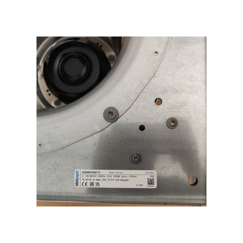 K3G400-PA27-71 | ebm-papst 3~380-480V 3350W EC Centrifugal Fan for Air Handling