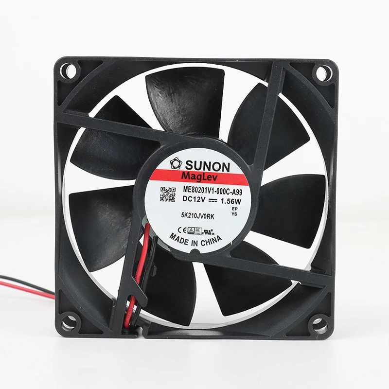 ME80201V1-000U-A99 | SUNON 12V 1.56W 80x80x20mm 36m3/h DC Axial Fan for Industrial Cooling