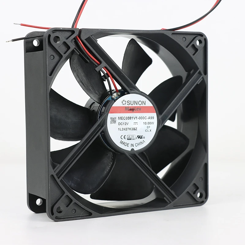 MEC0381V1-000U-A99 | SUNON 12V 10W 120x120x38mm 138m3/h DC Axial Fan for Industrial Cooling