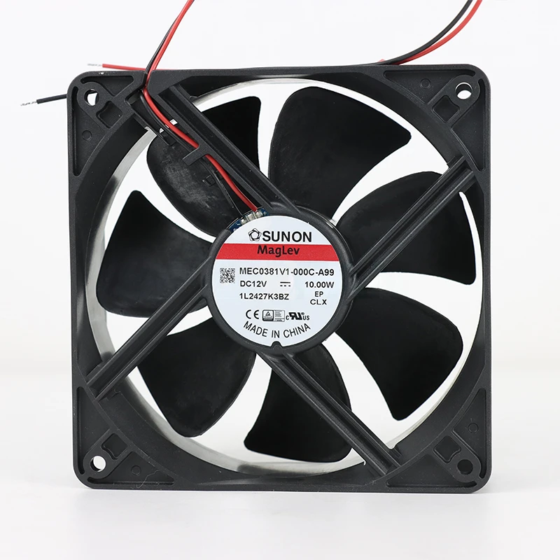 MEC0381V1-000U-A99 | SUNON 12V 10W 120x120x38mm 138m3/h DC Axial Fan for Industrial Cooling