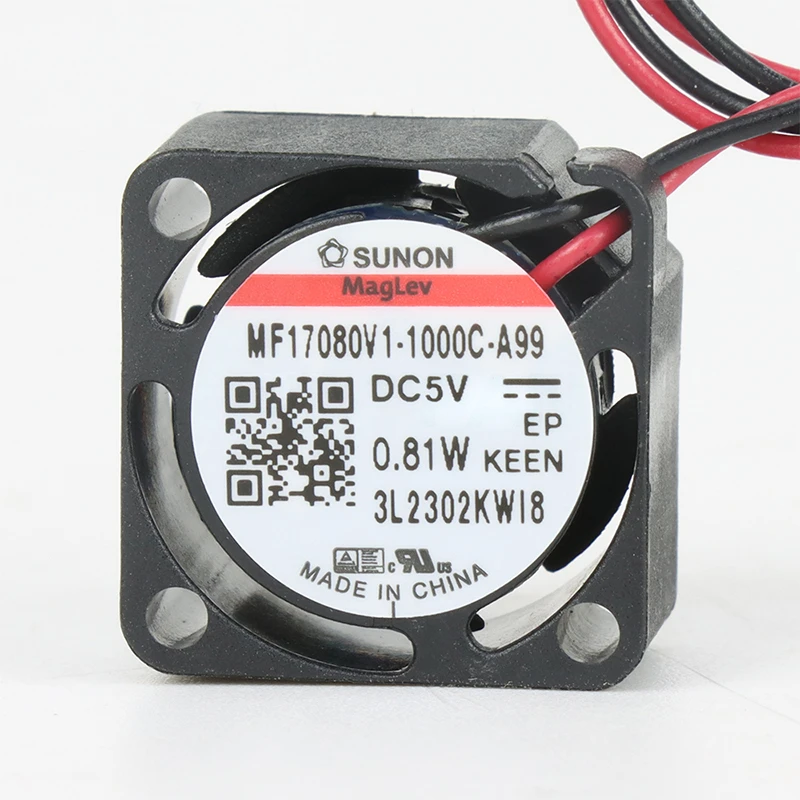 MF17080V1-1000U-A99 | SUNON 5V 0.81W 17x17x8mm 0.9m3/h DC Axial Fan for Telecommunications