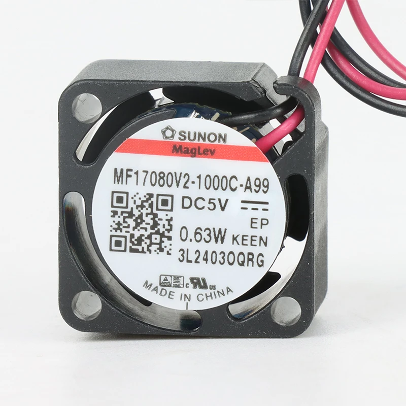 MF17080V2-1000U-A99 | SUNON 5V 0.63W 17x17x8mm 0.7m3/h DC Axial Fan for Telecommunications