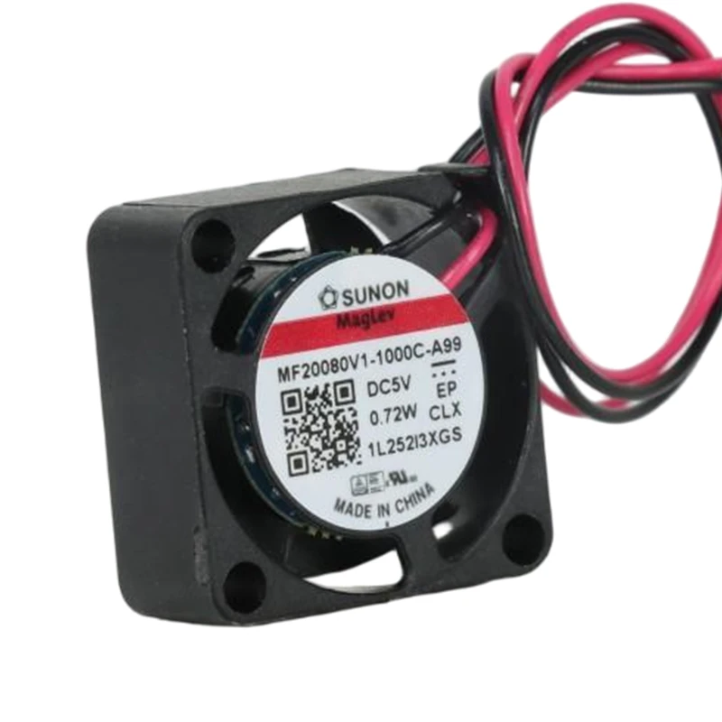 MF20080V1-1000U-A99 | SUNON 5V 0.72W 20x20x8mm 1.6m3/h DC Axial Fan for Telecommunications