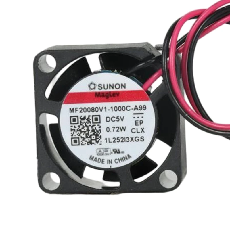 MF20080V1-1000U-A99 | SUNON 5V 0.72W 20x20x8mm 1.6m3/h DC Axial Fan for Telecommunications