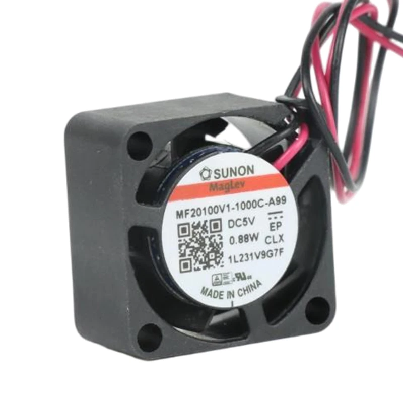 MF20100V1-1000U-A99 | SUNON 5V 0.88W 20x20x10mm 1.9m3/h DC Axial Fan for Telecommunications