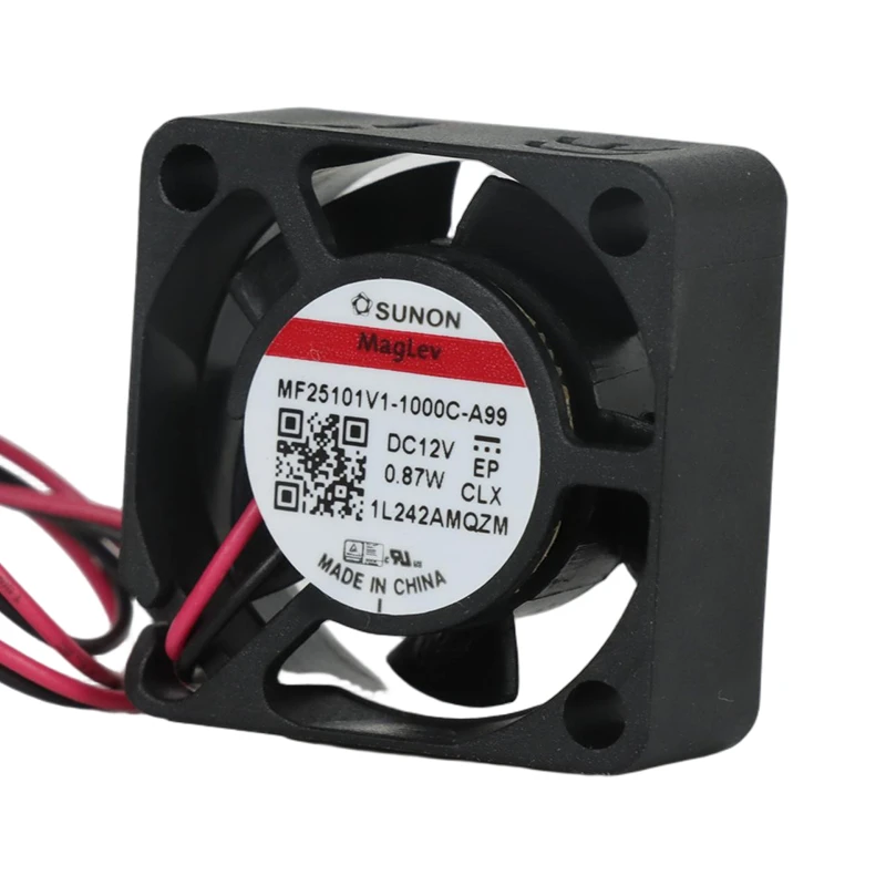 MF25101V1-1000U-A99 | SUNON 12V 0.87W 25x25x10mm 3.8m3/h DC Axial Fan for Telecommunications