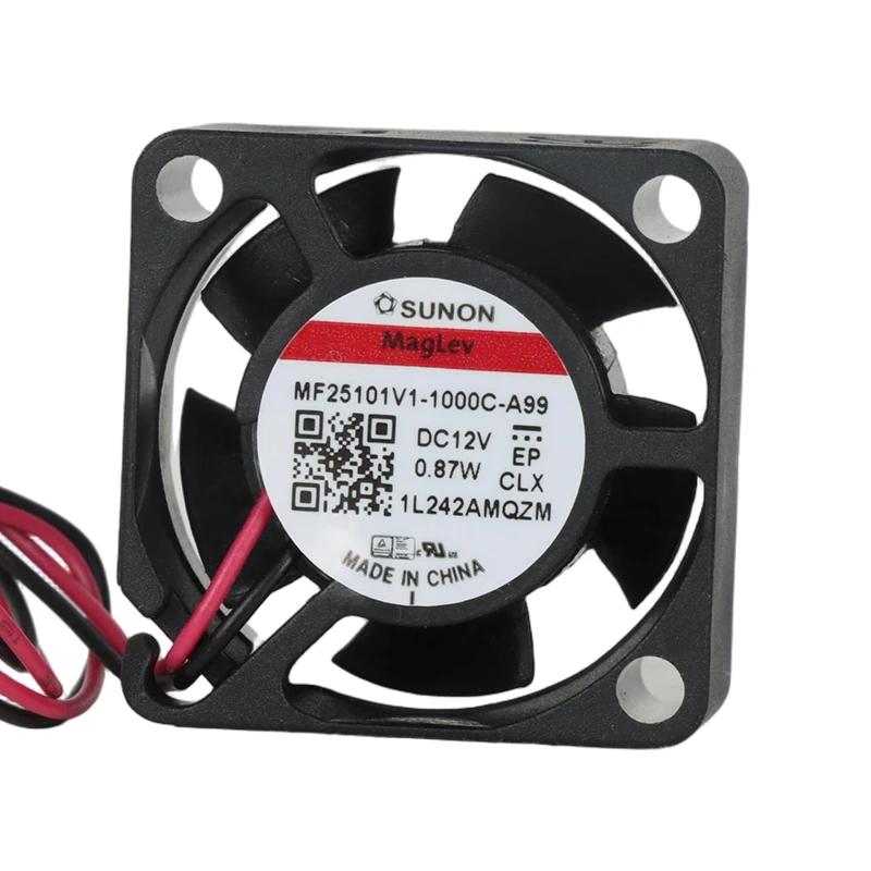 MF25101V1-1000U-A99 | SUNON 12V 0.87W 25x25x10mm 3.8m3/h DC Axial Fan for Telecommunications