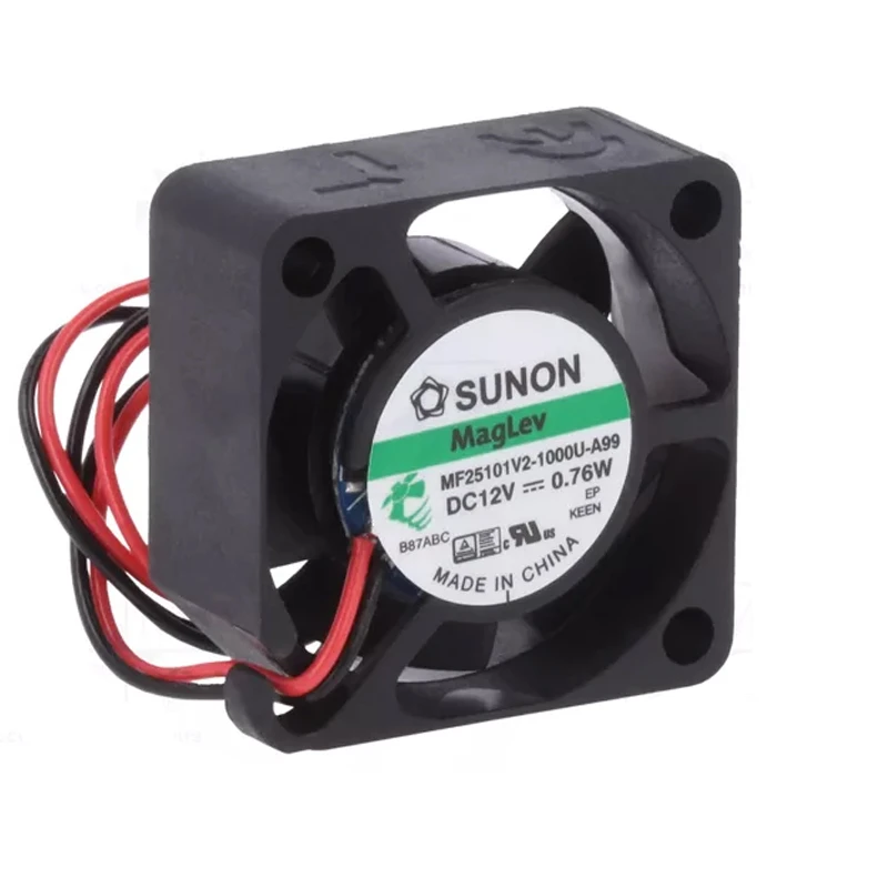 MF25101V2-1000U-A99 | SUNON 12V 25x25x10mm 5.1m3/h 9600rpm DC Axial Fan for Telecommunications