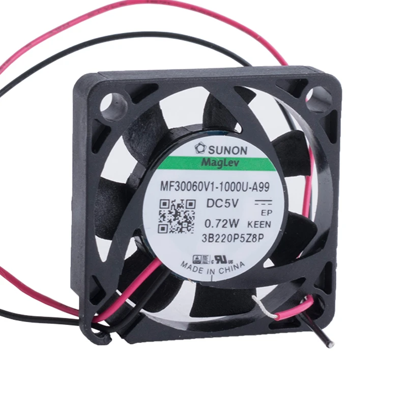 MF30060V1-1000U-A99 | SUNON 5V 0.72W 30x30x6mm 4.9m3/h DC Axial Fan for Telecommunications
