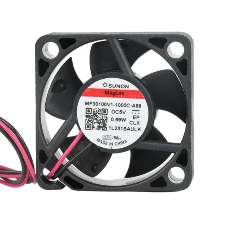 MF30100V1-1000U-A99 | SUNON 5V 0.69W 30x30x10mm 5.5m3/h DC Axial Fan for Telecommunications