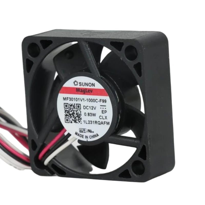 MF30101V1-1000U-F99 | SUNON 12V 0.83W 30x30x10mm 9.35m3/h 11500rpm DC Axial Fan for New Energy