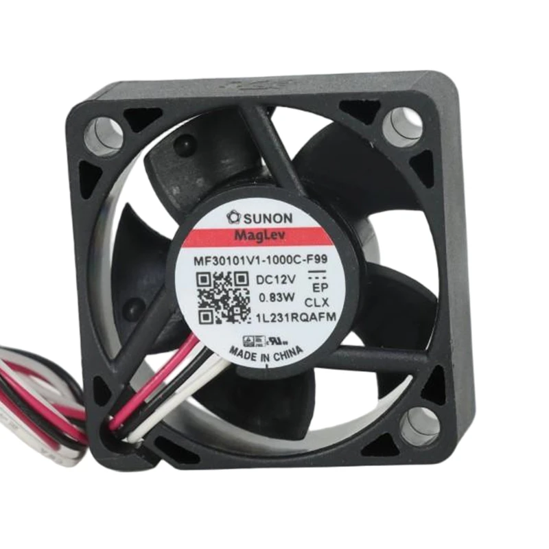 MF30101V1-1000U-F99 | SUNON 12V 0.83W 30x30x10mm 9.35m3/h 11500rpm DC Axial Fan for New Energy