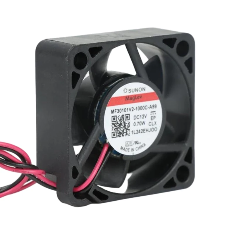 MF30101V2-1000U-A99 | SUNON 12V 0.7W 30x30x10mm 7.82m3/h DC Axial Fan for Telecommunications