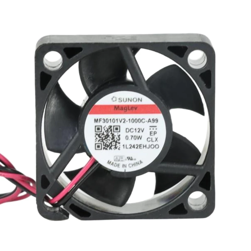 MF30101V2-1000U-A99 | SUNON 12V 0.7W 30x30x10mm 7.82m3/h DC Axial Fan for Telecommunications