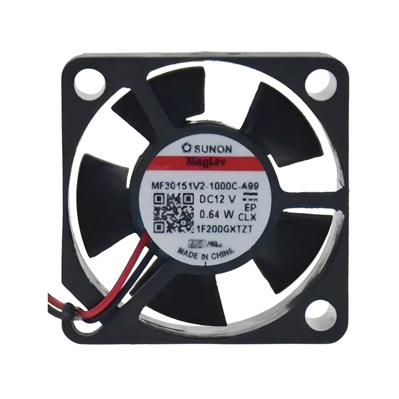 MF30151V2-1000U-A99 | SUNON 12V 0.42W 30x30x15mm 8.2m3/h DC Axial Fan for Telecommunications