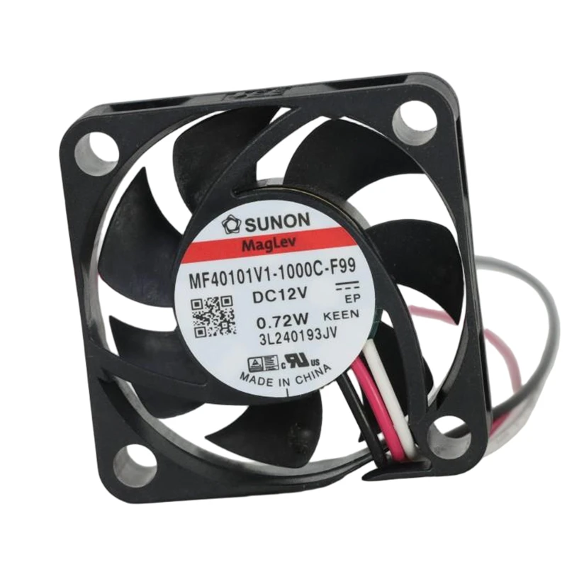 MF40101V1-1000U-F99 | SUNON 12V 0.72W 40x40x10mm 13.6m3/h DC Axial Fan for Telecommunications