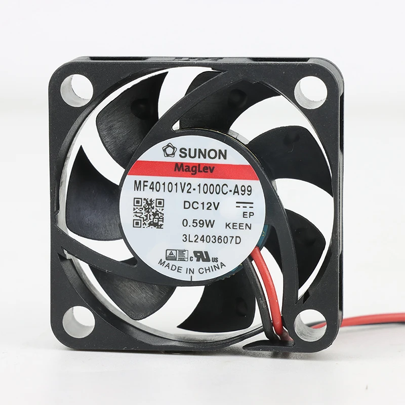 MF40101V2-1000U-A99 | SUNON 12V 0.59W 40x40x10mm 7m3/h DC Axial Fan for Telecommunications