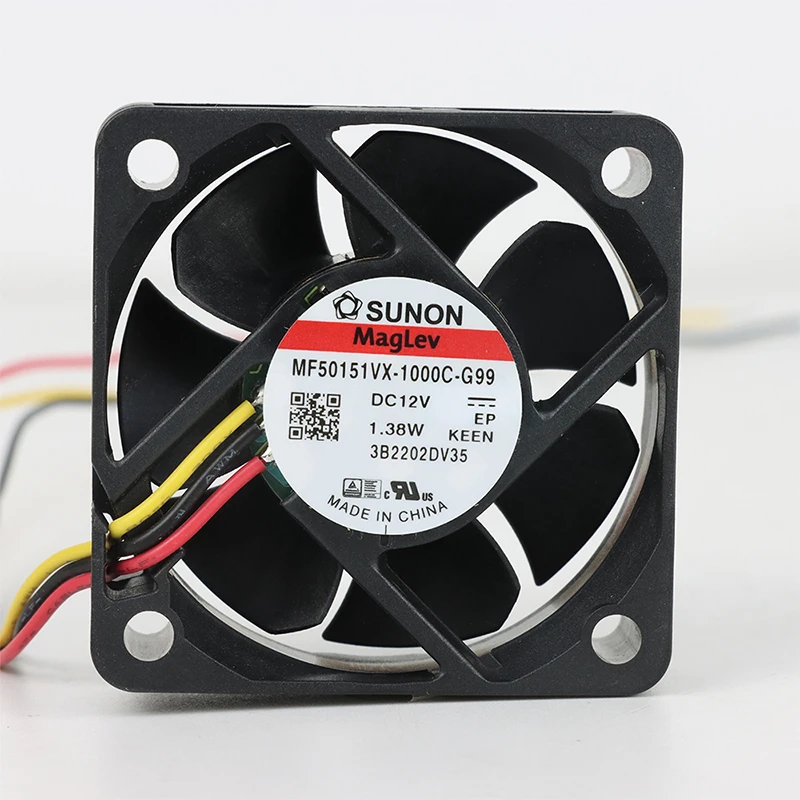 MF50151VX-1000U-G99 | SUNON 12V 1.38W 50x50x15mm 18.6m3/h DC Axial Fan for Telecommunications