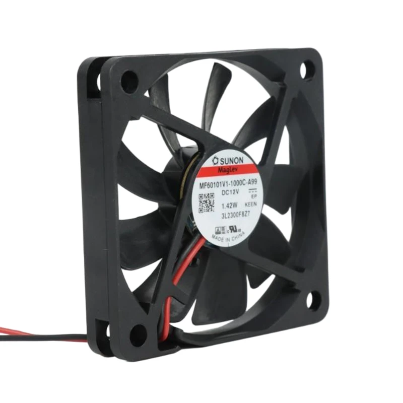 MF60101V1-1000U-A99 | SUNON 12V 1.42W 60x60x10mm 16.3m3/h DC Axial Fan for Telecommunications