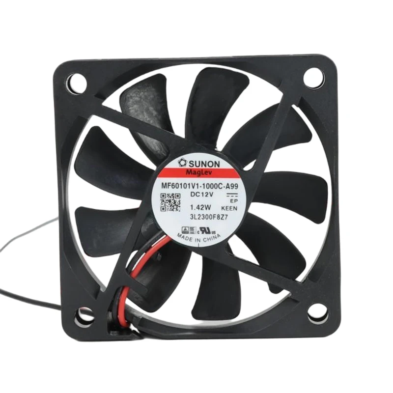 MF60101V1-1000U-A99 | SUNON 12V 1.42W 60x60x10mm 16.3m3/h DC Axial Fan for Telecommunications