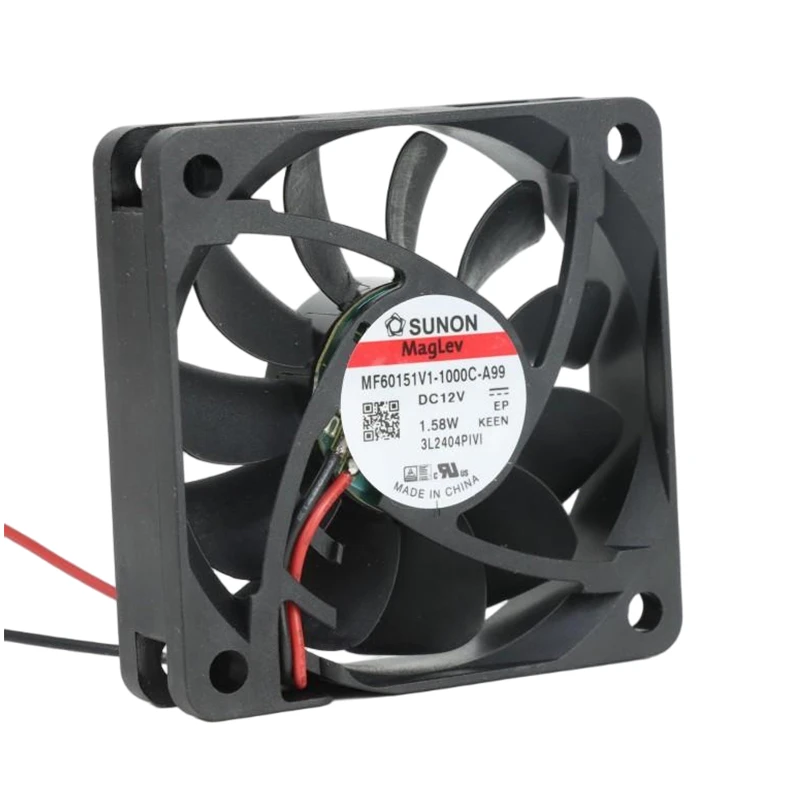 MF60151V1-1000U-A99 | SUNON 12V 1.58W 60x60x15mm 26.4m3/h 4700rpm DC Axial Fan for New Energy