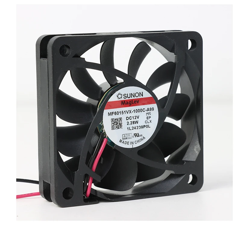 MF60151VX-1000U-A99 | SUNON 12V 2.28W 60x60x15mm 30.4m3/h 5400rpm DC Axial Fan for New Energy