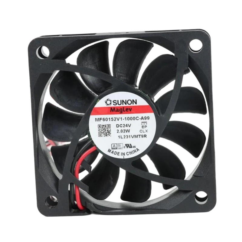 MF60152V1-1000U-A99 | SUNON 24V 2.02W 60x60x15mm 26.4m3/h DC Axial Fan for Telecommunications