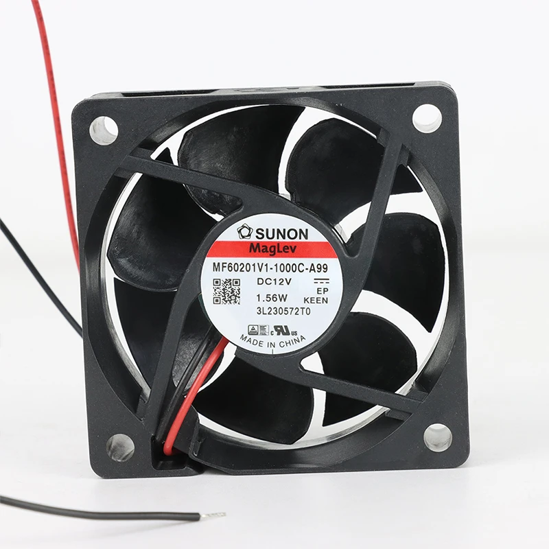 MF60201V1-1000U-A99 | SUNON 12V 1.56W 60x60x20mm 23m3/h DC Axial Fan for Telecommunications