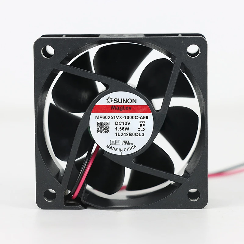 MF60251VX-1000U-A99 | SUNON 12V 1.56W 60x60x25mm 27m3/h DC Axial Fan for Telecommunications
