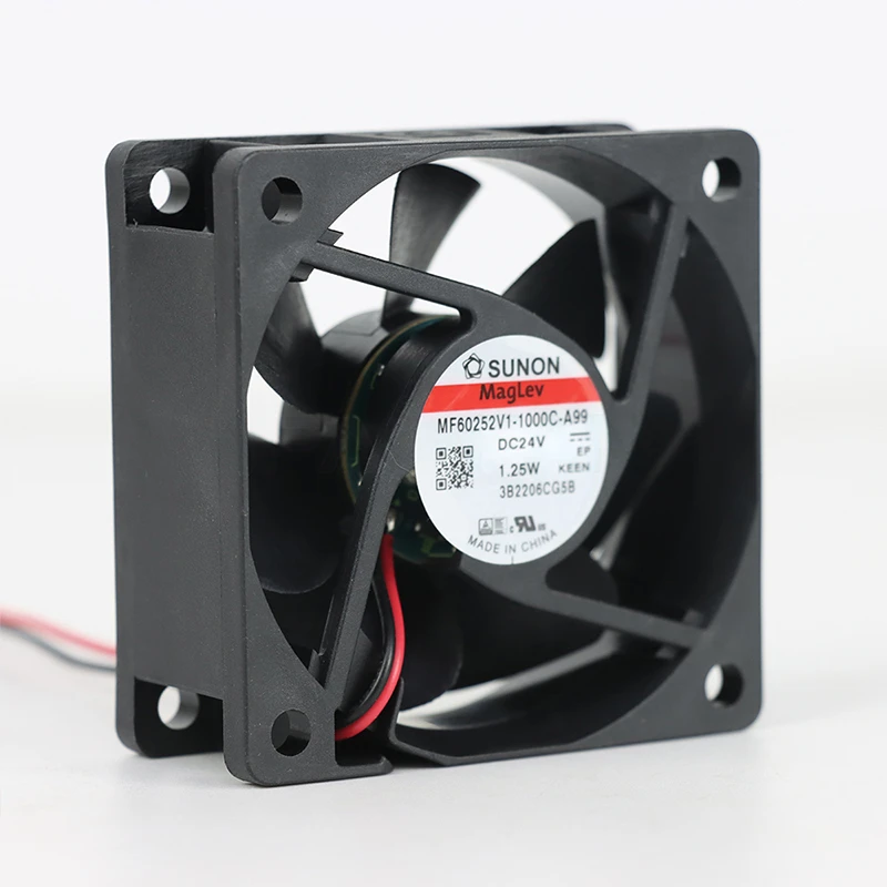 MF60252V1-1000U-A99 | SUNON 24V 1.25W 60x60x25mm 23.5m3/h DC Axial Fan for Telecommunications