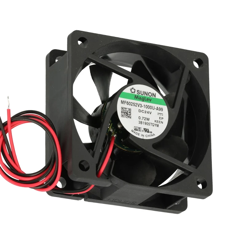 MF60252V3-1000U-A99 | SUNON 24V 0.53W 60x60x25mm 27.2m3/h DC Axial Fan for Telecommunications