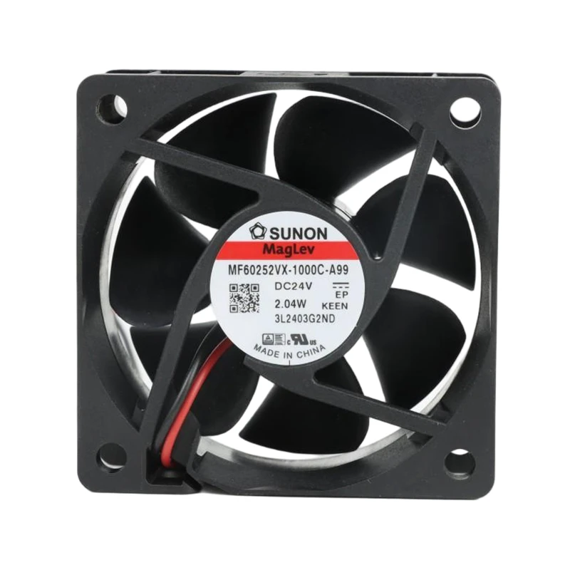 MF60252VX-1000U-A99 | SUNON 24V 2.04W 60x60x25mm 27m3/h 5200rpm DC Axial Fan for New Energy