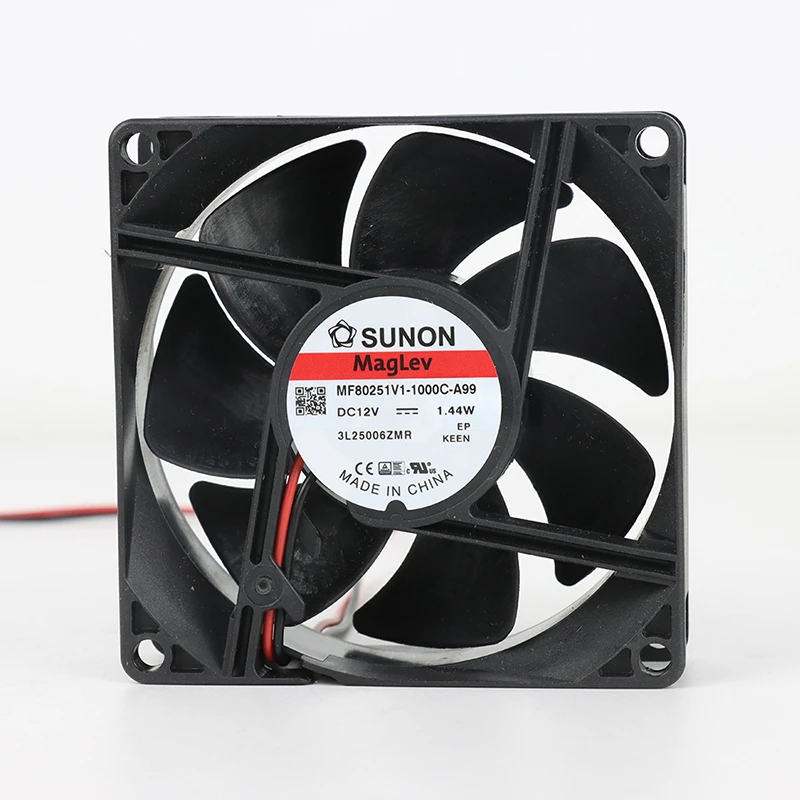 MF80251V1-1000U-A99 | SUNON 12V 1.44W 80x80x25mm 41m3/h DC Axial Fan for Telecommunications