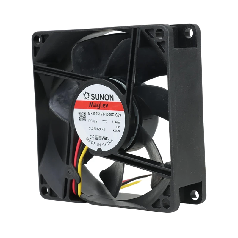MF80251V1-1000U-G99 | SUNON 12V 1.44W 80x80x25mm 69.7m3/h DC Axial Fan for Telecommunications
