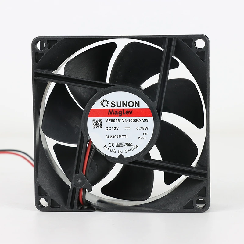MF80251V3-1000U-A99 | SUNON 12V 0.78W 80x80x25mm 33m3/h DC Axial Fan for Telecommunications