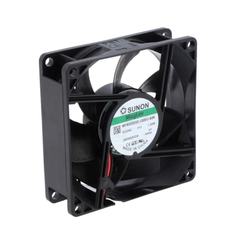 MF80252V2-1000U-A99 | SUNON 24V 1.2W 80x80x25mm 62.9m3/h DC Axial Fan for Telecommunications