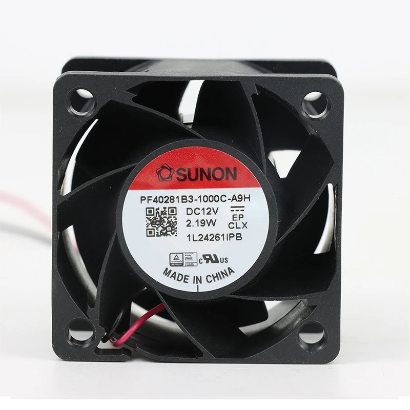PF40281B3-1000U-A9H | SUNON 12V 2.19W 40x40x28mm 26.18m3/h DC Axial Fan for Industrial Cooling