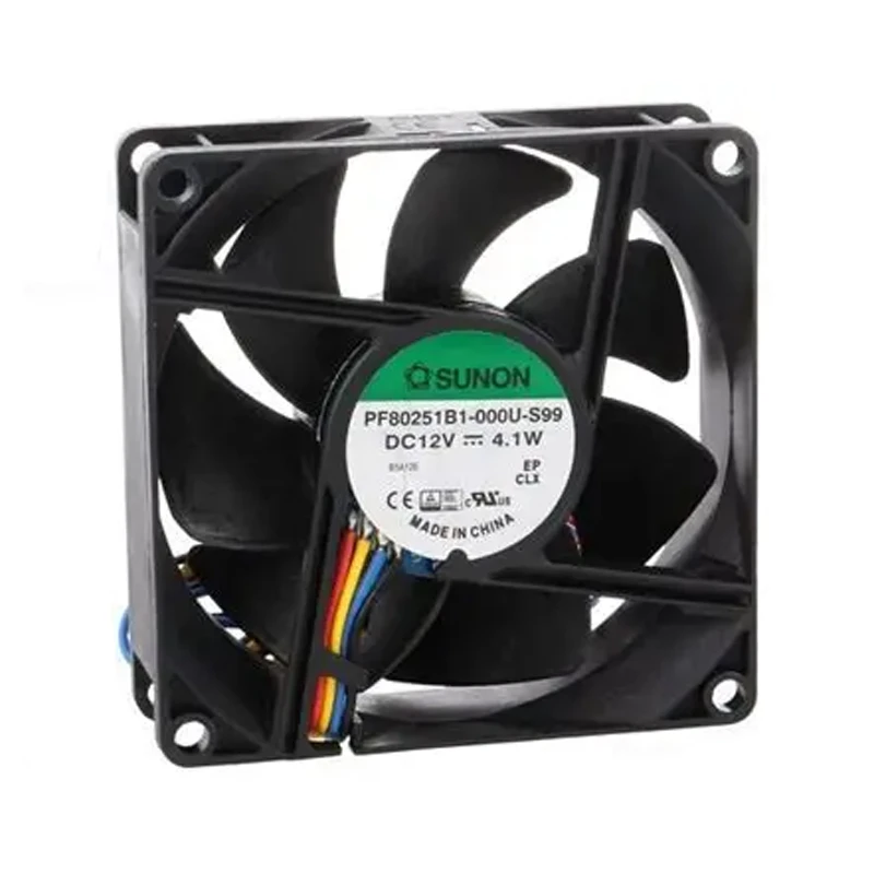 PF80251B1-000U-S99 | SUNON 12V 4.1W 80x80x25mm 101.9m3/h DC Axial Fan for Industrial Cooling