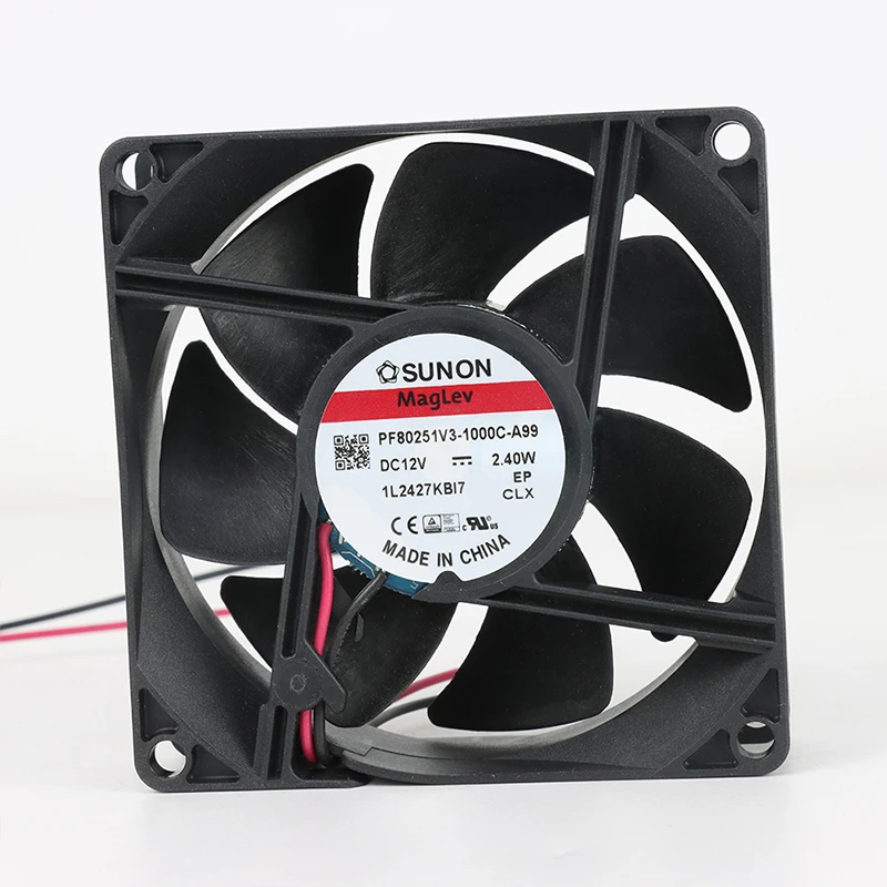 PF80251V3-1000U-A99 | SUNON 12V 2.4W 80x80x25mm 53m3/h DC Axial Fan for Industrial Cooling