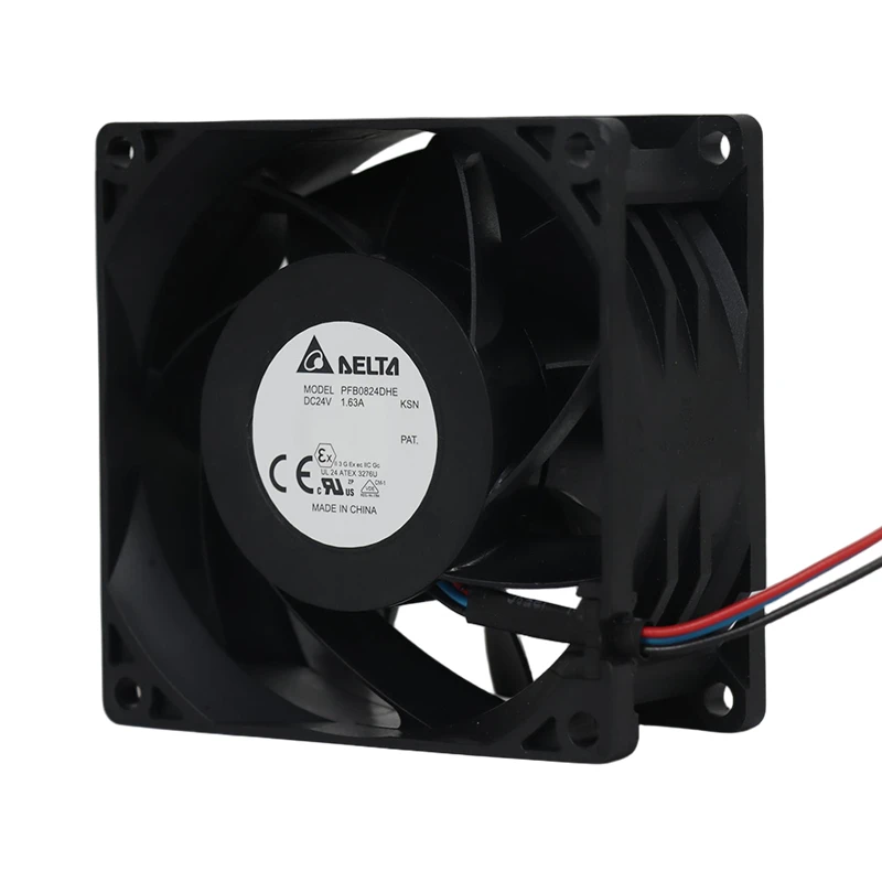 PFB0824DHE | Delta Electronics 24VDC 32.4W Axial Fan for Industrial Control Cabinet Cooling