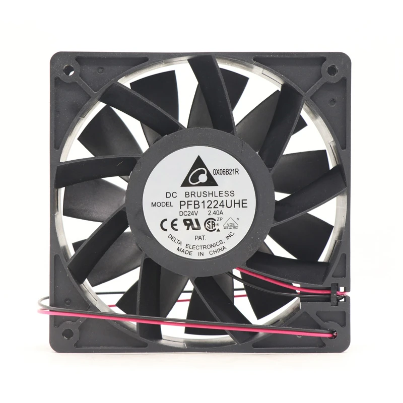 PFB1224UHE | Delta Electronics 24VDC 48W Axial Fan for Industrial Control Cabinet Cooling