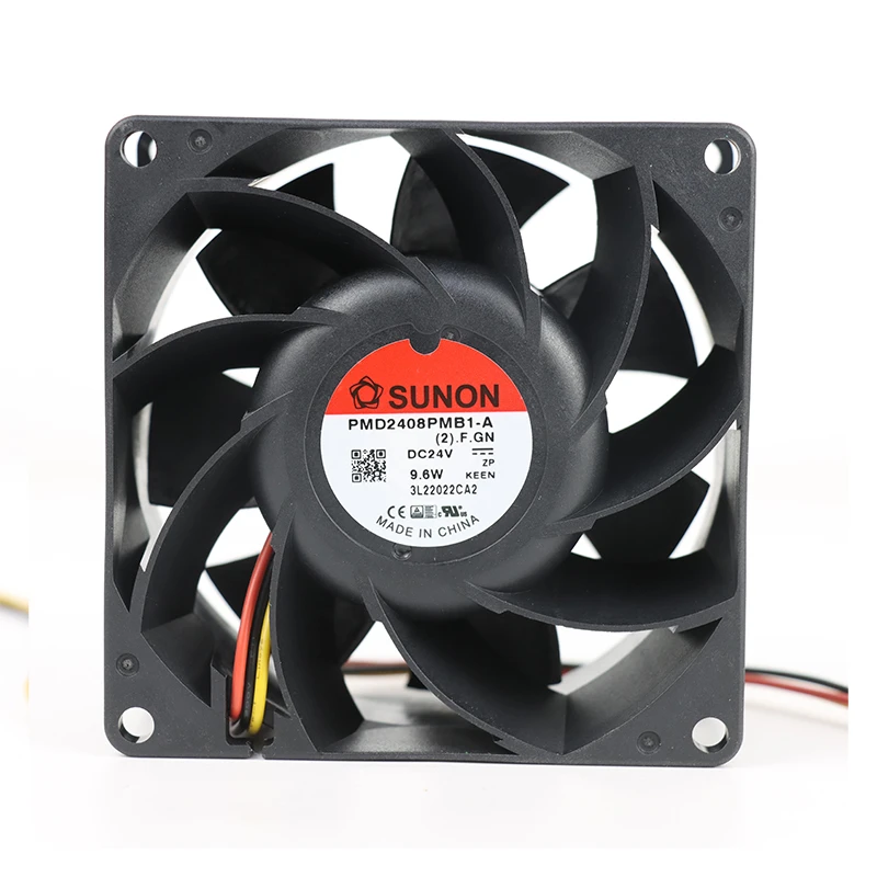 PMD2408PMB1-A(2).F.GN | SUNON 24V 9.6W 80x80x38mm 84.1m3/h DC Axial Fan for Industrial Cooling