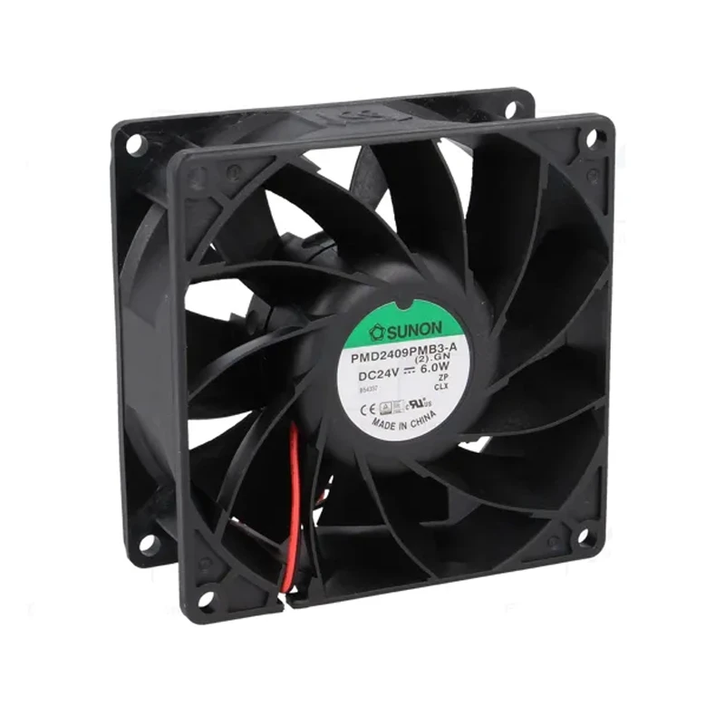 PMD2409PMB3-A | SUNON 24V 6W 92x92x38mm 155.8m3/h 3800rpm DC Axial Fan for Industrial Cooling
