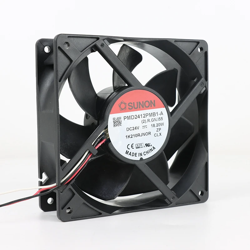 PMD2412PMB1-A | SUNON 24V 18.2W 120x120x38mm 322.8m3/h DC Axial Fan for Industrial Cooling