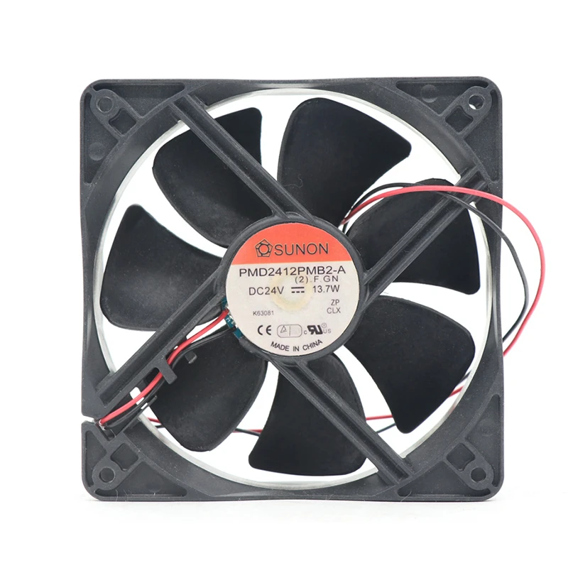 PMD2412PMB2-A(2).GN | SUNON 24V 13.7W 120x120x38mm 288.8m3/h DC Axial Fan for Industrial Cooling